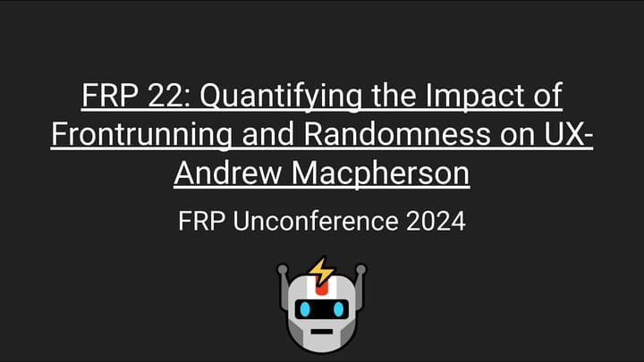 Impact of frontrunning & randomness on UX