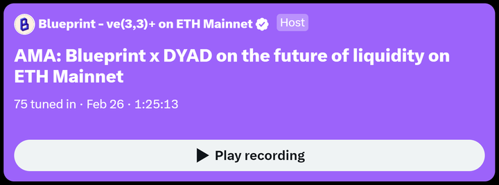 Blueprint & Dyad : future of liquidity on Ethereum mainnet